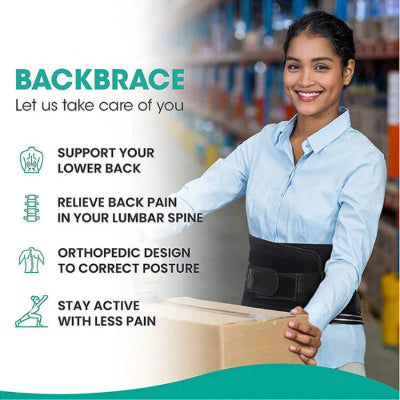 Pro Relief™ Advanced Lumbar Support Belt – Adjustable Back Brace for Pain Relief, Posture & Injury Recovery (Men & Women)