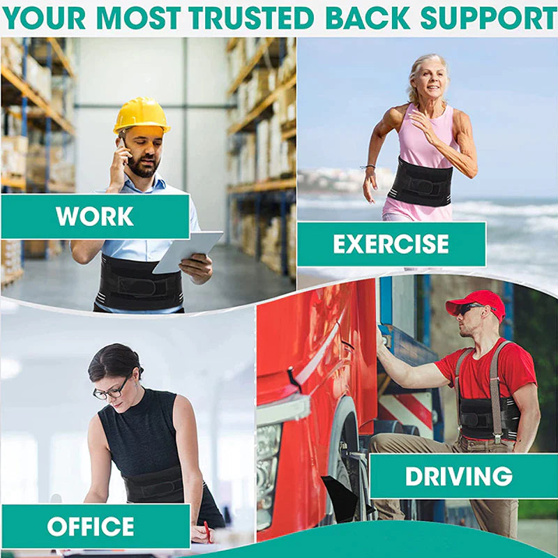 Pro Relief™ Advanced Lumbar Support Belt – Adjustable Back Brace for Pain Relief, Posture & Injury Recovery (Men & Women)