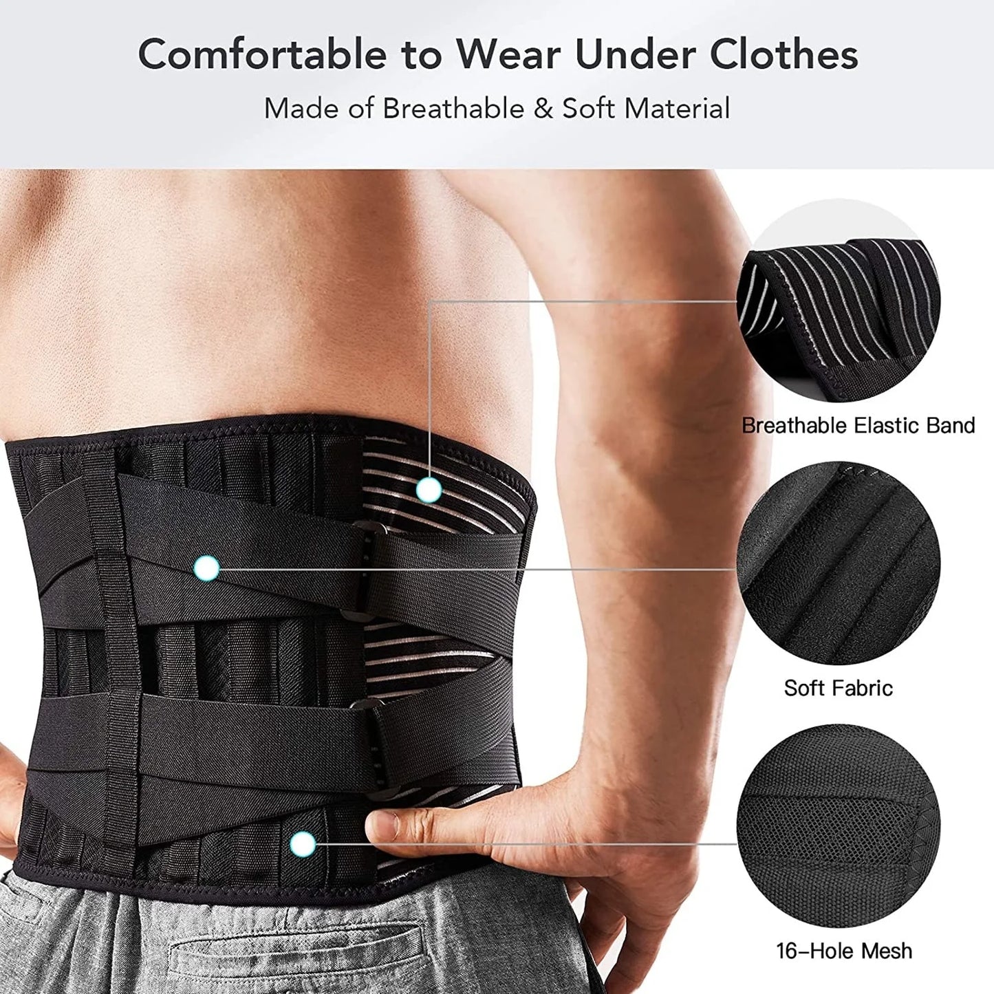 Pro Relief™ Advanced Lumbar Support Belt – Adjustable Back Brace for Pain Relief, Posture & Injury Recovery (Men & Women)