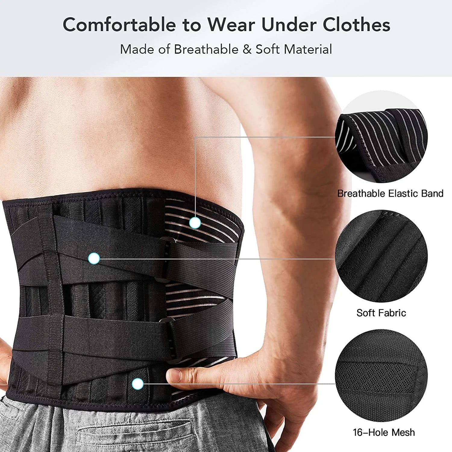 Pro Relief™ Advanced Lumbar Support Belt – Adjustable Back Brace for Pain Relief, Posture & Injury Recovery (Men & Women)