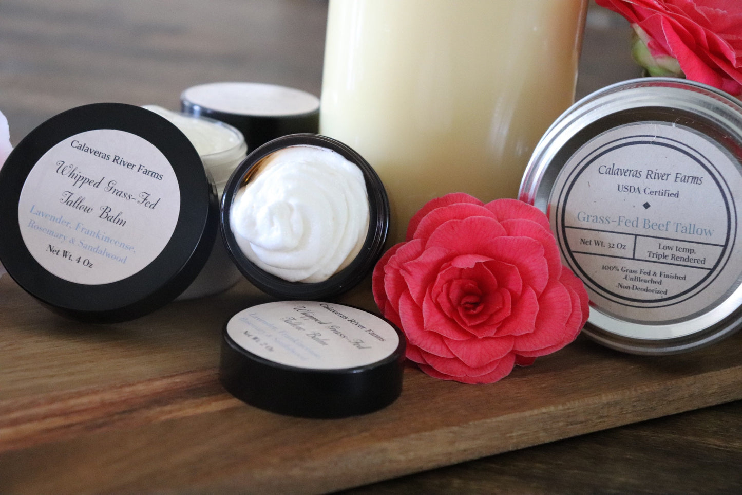 Premium Whipped Tallow Body Butter – Organic, Grass-Fed | Nourishing Natural Skin Balm for Dry & Sensitive Skin